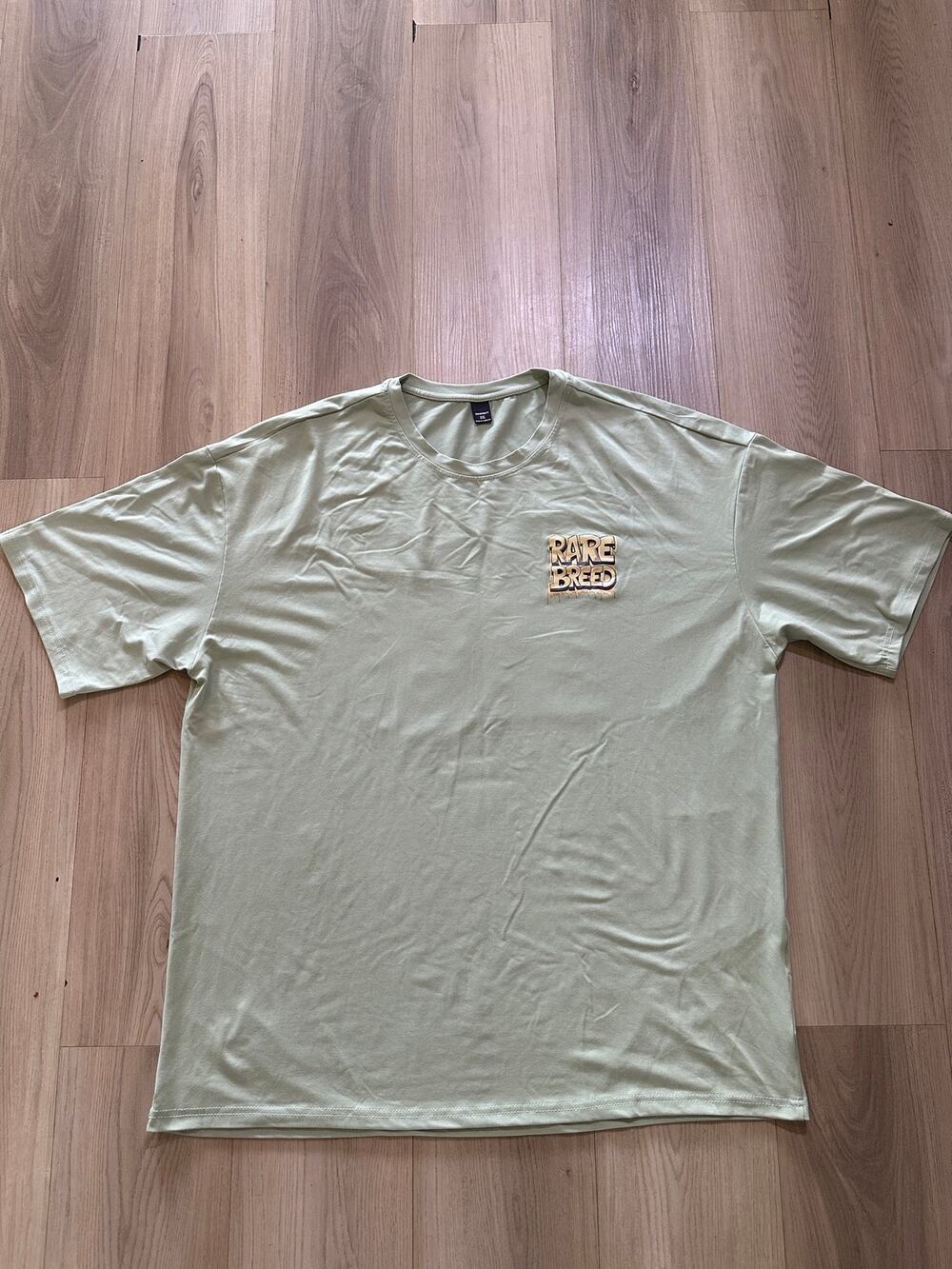 Manfinity XXL Rare Breed Graphic T-Shirt Mint Sage Green Drop Shoulder Tee